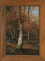 Ivan F. Choultse, Autumn Woods, Oil on canvas