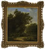 Barend Cornelis Koekkoek, Traveler in a Forest Landscape