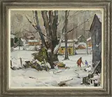 Carl W. Peters, Figures in a Winter Village