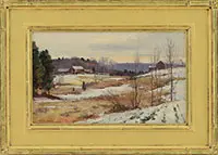 Bernard Corey, Winter Landscape, Oil on board