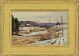 Bernard Corey, Winter Landscape, Oil on board