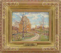 Autumn in Lyme by William S. Robinson, Oil on board, sold Aug 2017