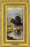 George Glenn Newell, Critchlow Creek, Oil on board