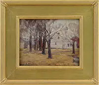 Clark Voorhees, The White Salt Box, Oil on board