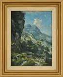 Henry Ward Ranger, Hikers in a Mountainous Landscape