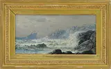 James Gale Tyler, Coastal Seascape with Schooner