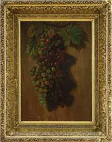 Samuel W. Griggs, Still Life with Grapes, Oil on Masonite