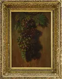 Samuel W. Griggs, Still Life with Grapes, Oil on Masonite