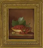 Alessandro Mario, Still Life of a Bowl of Raspberries, Oil on canvas