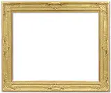 European Style, Modern Carved Giltwood Frame, Bears label from Allman-Ricks, Springville UT, manufacturer’s label indicates patina is 22K gold leaf