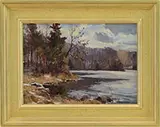 Bernard Corey, March Thaw, Oil on canvas mounted to Masonite