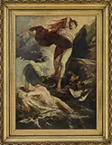 Julius Victor Berger, Hero Finding Leander, After Ferdinand Keller, Oil on canvas