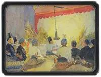 Frederick A. Leekney, Indonesian Puppet Show, Watercolor on paper