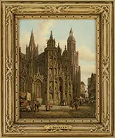 St Pierre Evreaux, Normandy by Heinrich Schäfer, Oil on canvas, sold Aug 2017