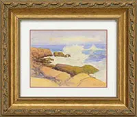 Coastal View by Frederick Judd Waugh, Watercolor, sold Aug 2017
