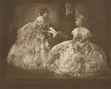 Gertrude Käsebier, Two ladies in formal wedding dress