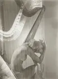 Lisa with Harp, Paris by Horst P. Horst, 1939, Platinum on silk, printed later, sold Oct 2014