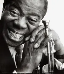 Louis Armstrong by Bert Stern, 1958, Gelatin silver print, sold Oct 2014