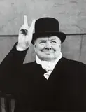 Alfred Eisenstaedt, Winston Churchill gives the victory sign at a Conservative Party rally during the British election campaign, Liverpool