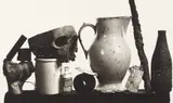 Irving Penn, Composition with Pitcher and Eau de Cologne, New York, 7 December, 1979, Platinum print