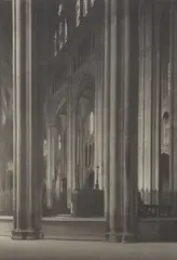 Frederick H. Evans, Across Nave (Bourges Cathedral), 1906, Platinum print