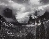 Clearing Winter Storm Yosemite National Park California by Ansel Adams, 1944, Gelatin silver print, printed 1970s, sold Oct 2014
