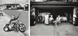 Bill Owens, I don’t feel that Richie playing with guns will have a negative effect, 1970; Our house is built with the living room in the back, 1972, Two gelatin silver prints, one printed later