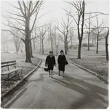 Two ladies walking in Central Park, N.Y.C. by Diane Arbus, 1963, Gelatin silver print, printed later by Neil Selkirk, sold Oct 2014