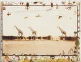 Peter Beard, Giraffes in Mirage on the Taru Desert, Kenya, June, 1960, Iris print, printed later