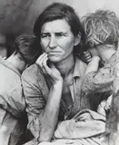 Migrant Mother, Nipoma, California by Dorothea Lange, 1936, Gelatin silver print, printed 1964, sold Dec 2014