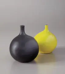 Two "Apple" vases by Georges Jouve, circa 1957, Glazed stoneware, sold Jun 2014
