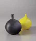 Georges Jouve, Two "Apple" vases, circa 1957, Glazed stoneware
