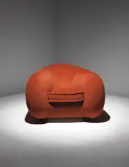 Jean Royere, "Ours Polaire" armchair, circa 1950, Oak, velvet
