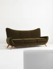 Jean Royere, "Ambassador" sofa, circa 1955, Velvet, oak
