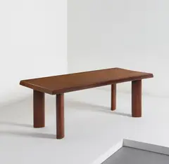 Dining table by Charlotte Perriand, circa 1959, African teak, sold Jun 2014
