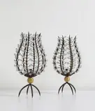 André Dubreuil, Pair of "Perles" candle holders