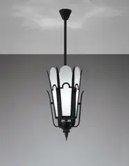 Ceiling light by Paolo Buffa, 1940s, Patinated bronze, opal glass, sold Jun 2014