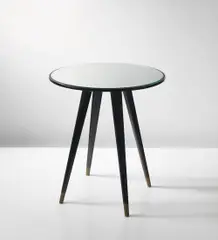 Pietro Chiesa, Side table, circa 1936, Mirrored glass, painted wood, brass