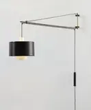 Gaetano Scolari, Adjustable wall light, circa 1960, Painted metal, brass, lead weight, cord