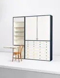 Shiro Kuramata, Unique wall unit with folding table, designed for the Ishidate Residence, Setagaya-ku, Tokyo