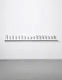 "A Long Line West" by Edmund de Waal, 1999, Porcelain, celadon and cobalt glazes, offered Jun 2014