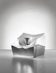 "Tom Block" chair by Ron Arad, 2006, Polished aluminum, sold Jun 2014