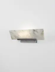 Wall light, model no. 3641NR by Émile-Jacques Ruhlmann, circa 1930, Alabaster, nickel-plated bronze, offered Dec 2014