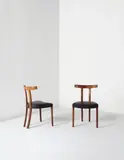 Ole Wanscher, Pair of "T" chairs, circa 1957, Rosewood, leather