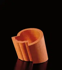 Martin Smith, "Shift and Progression no. 5", 1994, Red earthenware, slate, gold leaf