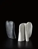 Gordon Baldwin, "Linea I" and "Linea II", 1998, Earthenware, matte glazes