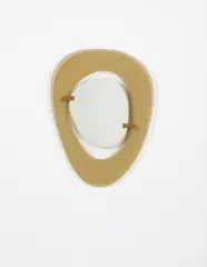Max Ingrand, Mirror, 1960, Colored glass, mirrored glass, wood, brass