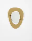 Mirror by Max Ingrand, 1960, Colored glass, mirrored glass, wood, brass, sold Dec 2014