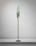 Max Ingrand, “Dahlia” floor lamp, circa 1955, Colored glass, brass, painted metal