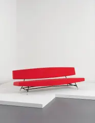 Sofa, model no. 865 by Ico Parisi, circa 1955, Painted tubular metal, fabric, offered Dec 2014